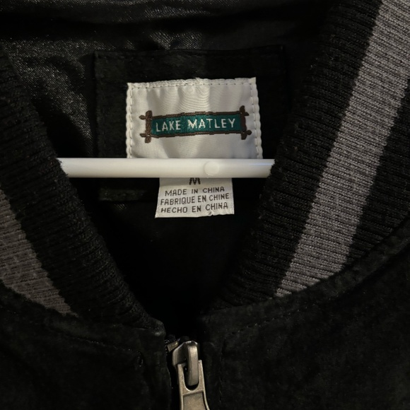 Black & Grey Varsity Letter Jacket from Lake Matley - Picture 2 of 5